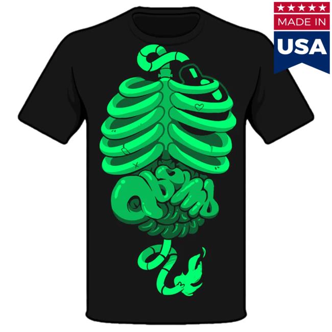 Ghost Pixel Records Qbomb - Gutbomb New Tee