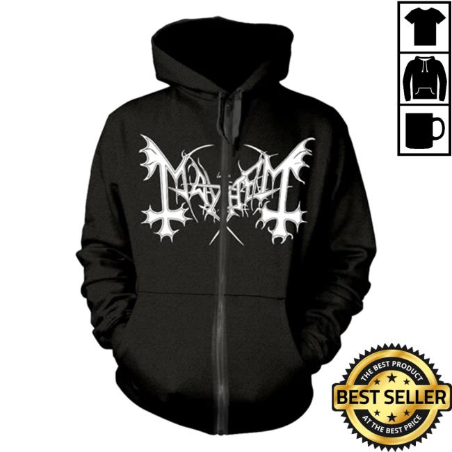 Official Night Shift Store Shop Mayhem - De Mysteriis Dom Sathanas Zip Up Hooded Sweatshirt Nightshift Merch