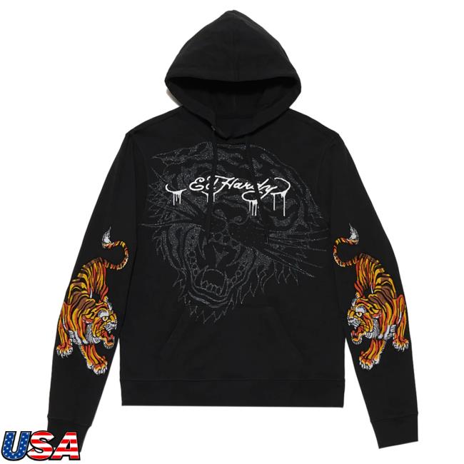 Official Ed Hardy Merch Store Tigers Popover Hoodie EdHardy Apparel Clothing Shop