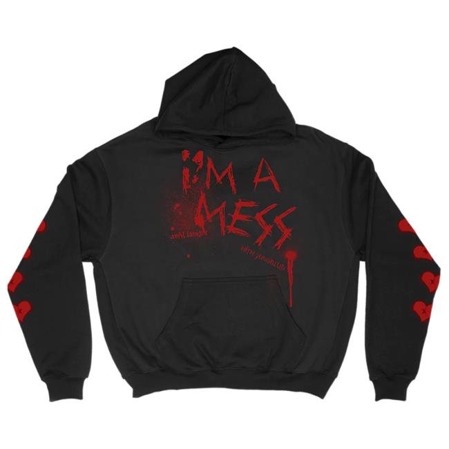 Official Avril Lavigne Merch Store Avril Lavigne I'm A Mess Spray Paint Crewneck Avril Lavigne Clothing Shop AvrilLavigne