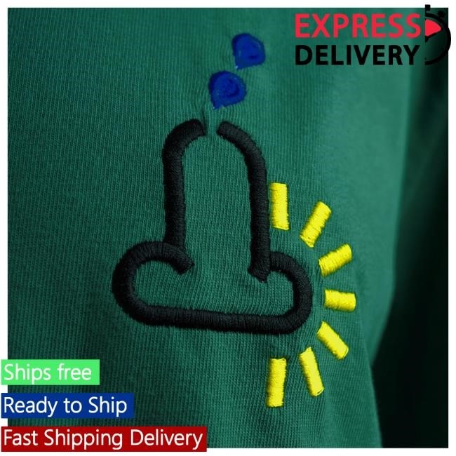 Cloudy With A Chance of Balls Embroidered T Shirt Jim'll Paint It