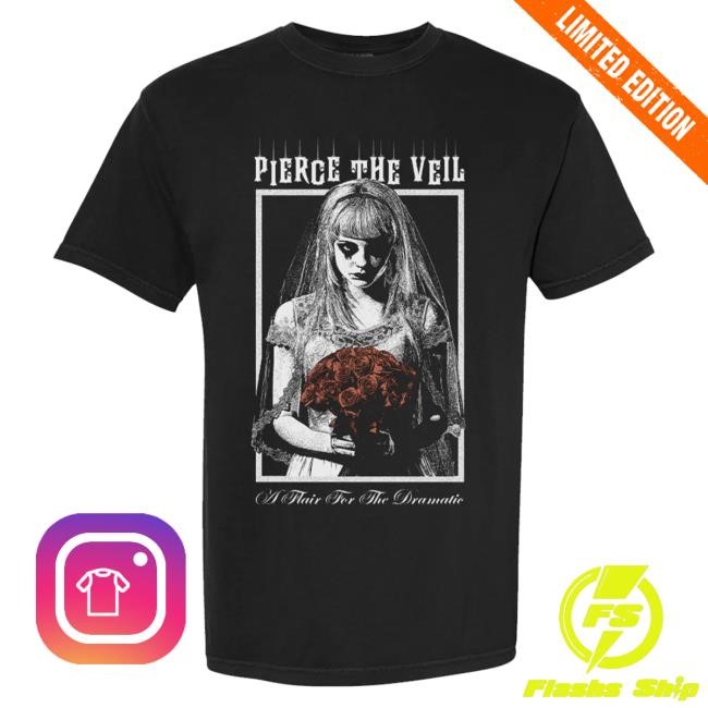 Official Ptv Merch Store Pierce The Veil A Flair for the Dramatic Bride Tees Black