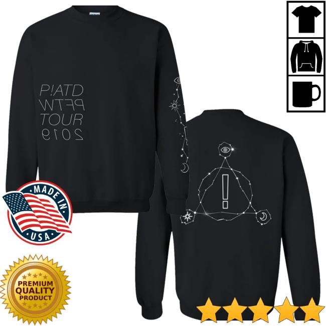 Official Panic! At The Disco Merch Store Constellation Crewneck Panic! At The Disco