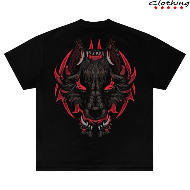 Official Cloudeelle Merch Store Cloudeelle "Hound" - Oversized Top Shirt Dual Print (Small Front & Large Back Design)