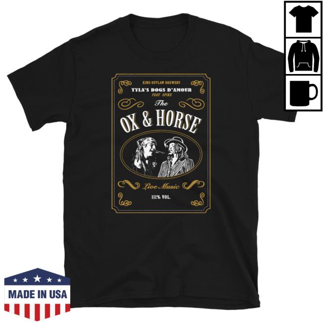 Official Tyla Store Tyla’S Dogs D’Amour Feat. Spike – The Ox & Horse – Shirt New (black)