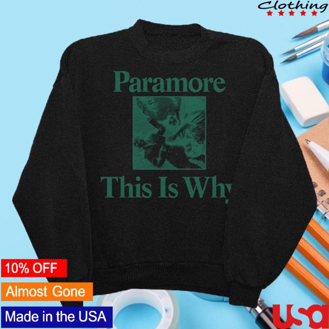 Official Warner Music Merch Store Paramore This Is Why Group Photo Green Ink Popover Hoodie Warner Music Apparel Clothing Shop WarnerMusic