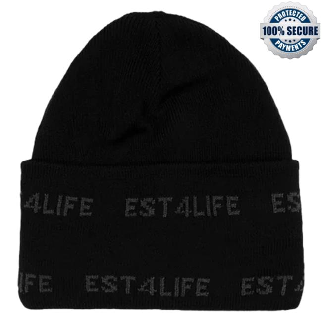 Official Mgk Merch Store Machine Gun Kelly Est 4 Life Beanie Hat Mgk Apparel Clothing Shop