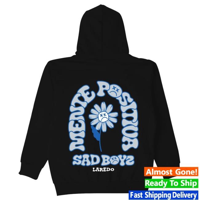 Official Sad Boyz Merch Store Mente Positiva Laredo Pullover Hoodie - Black