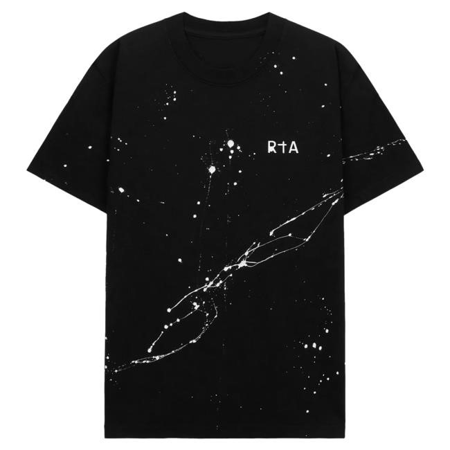 Official Rta Brand Liam Shirt Black Paint Chest Logo