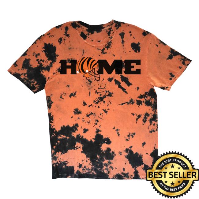 Ohio Clothing Merch Apparel Cincy Home Tie Dye Pullover Hoodie Orange Black Tie-Dye Ohioclothing