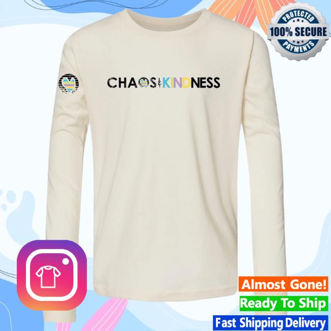 Official Chaos And Kindness Store Chaos & Kindness Logo Long Sleeve T-Shirt Natural