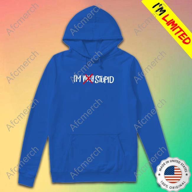 Noahfinnce Merch I'm With Stupid Hooded Sweatshirt Noahfinnadams