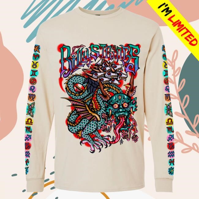 Billy Strings Merch Hydra Dragon Long Sleeve Shirts (Sean Drennen)