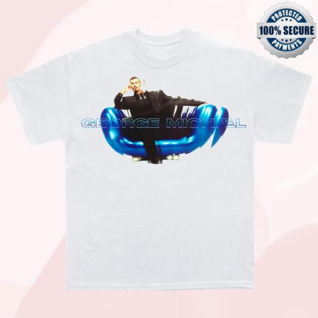 Official George Michael Merch Store Blue Sofa New Shirt