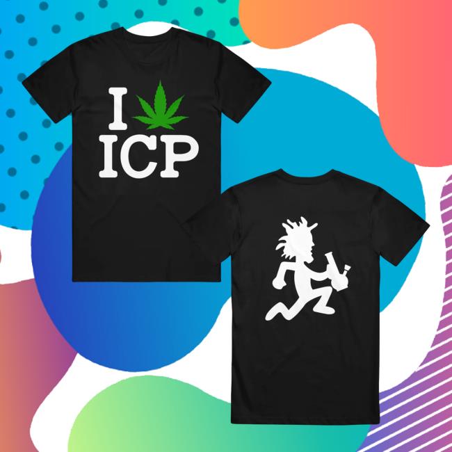 Official Icp Merch Clothing Store Insane Clown Posse I Weed ICP Black Tshirt