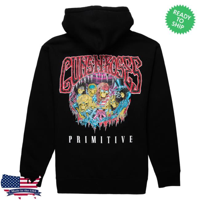 Official Tillys Merch Store Shop Primitive X Guns N' Roses Bones Mens Zip-Up Crew neck Tillys Apparel Clothing