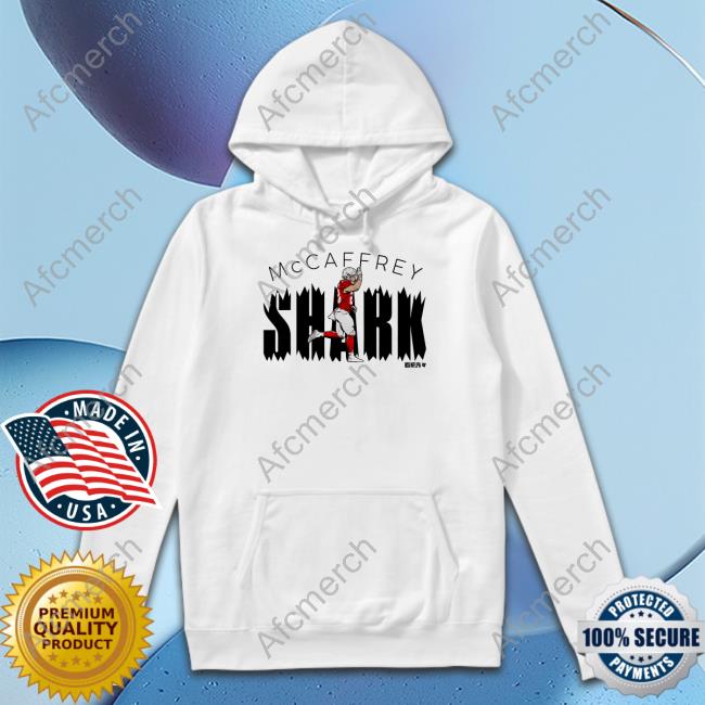 Breakingt Merch Christian Mccaffrey San Francisco Shark Sweater Breakingt Merch Christian Mccaffrey San Francisco Shark Crewneck Sweatshirt